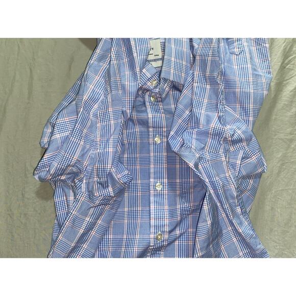 Charles Tyrwhitt Classic Fit Spread Collar Dress Shirt Blue/Red Check 15.5-30/31 - Picture 5 of 7